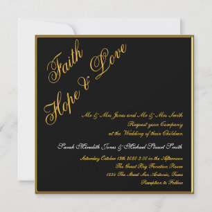 Black Gold Popular Wedding Invitation