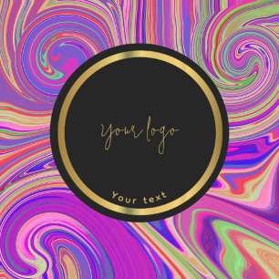 Black & gold premium chocolate business Sticker