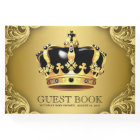 Black Gold Prince Baby Shower Event Guest Book