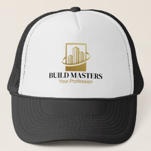 Black Gold Professional Builder Construction Trucker Hat