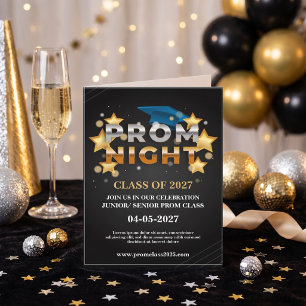 Black & Gold Prom Invitation for the Silver Party