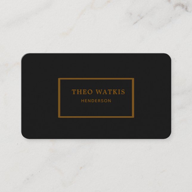 Black gold qr cod edit business card (Front)