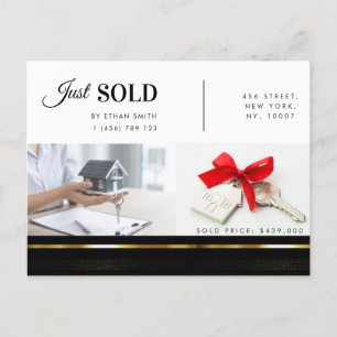 Black & Gold Real Estate Marketing Introduction Postcard