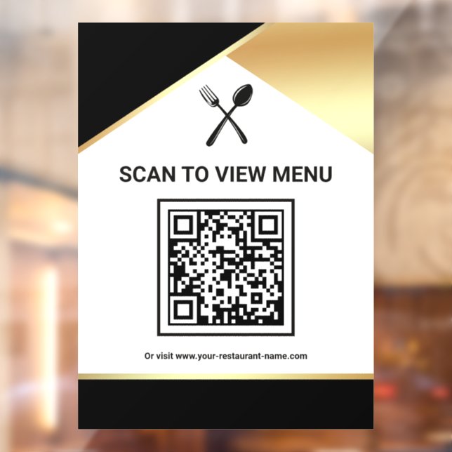 Black Gold Restaurant Digital QR Code Menu (Sheet 2)