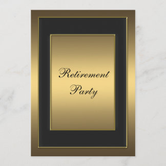 Black Gold Retirement Party Invitation