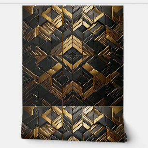 Black Gold Retro Behang Wallpaper