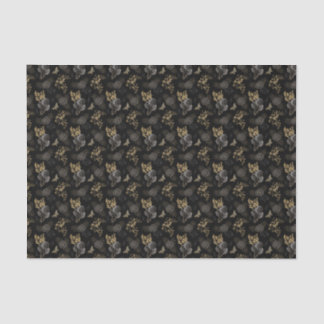 Black & Gold Roses Butterflies Gothic Glitter  Tissue Paper