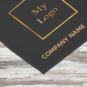 Black gold salon business logo short table runner