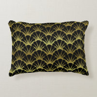 Black Gold Scallop Shells Classy Deco Scale