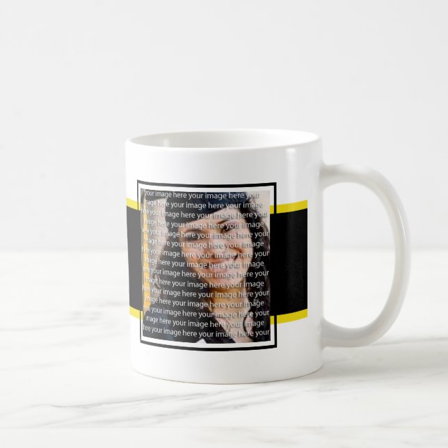 Black & Gold School Graduation Photo Collage Mugs (Right)