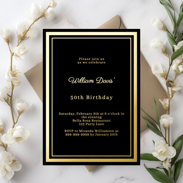 Black gold simple luxury birthday (Creator Uploaded)