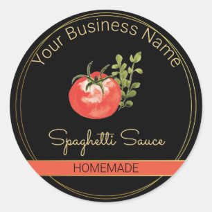 Black & Gold Spaghetti Sauce Product Label