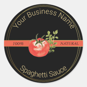 Black & Gold Spaghetti Sauce Product Label