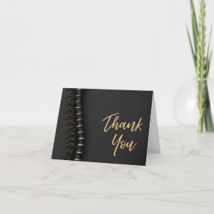 Black Gold Spine Chiropractic Thank You Cards