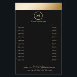 Black Gold Stripe Monogramm Circle Flyer<br><div class="desc">Elegant,  black,  gold stripe,  circle,  monogramm flyer.There is no shine or texture. Edit your product in minutes by entering your data. You can change the font,  color and position by "personalizing more".</div>