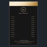 Black Gold Stripe Monogramm Circle Flyer<br><div class="desc">Elegant,  black,  gold stripe,  circle,  monogramm flyer.There is no shine or texture. Edit your product in minutes by entering your data. You can change the font,  color and position by "personalizing more".</div>