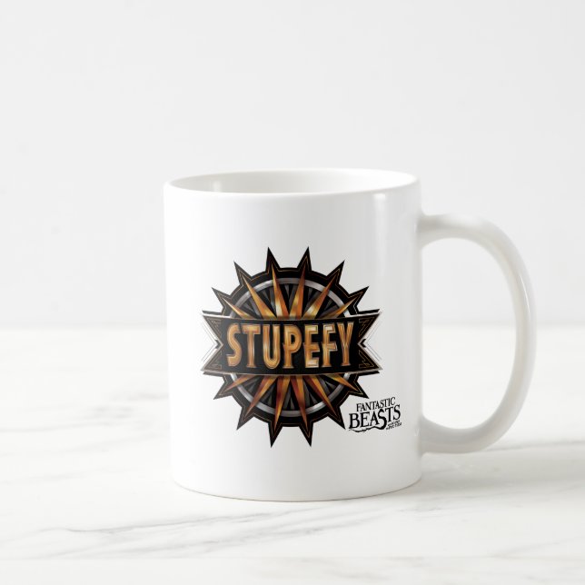 Black & Gold Stupefy Spell Graphic Coffee Mug (Right)