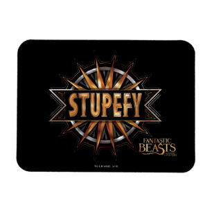 Black & Gold Stupefy Spell Graphic Magnet