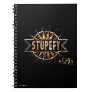 Black & Gold Stupefy Spell Graphic Notebook