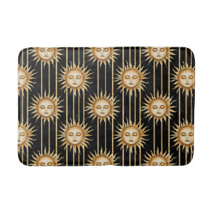 Black Gold Sun Eyelashes Bath Mat