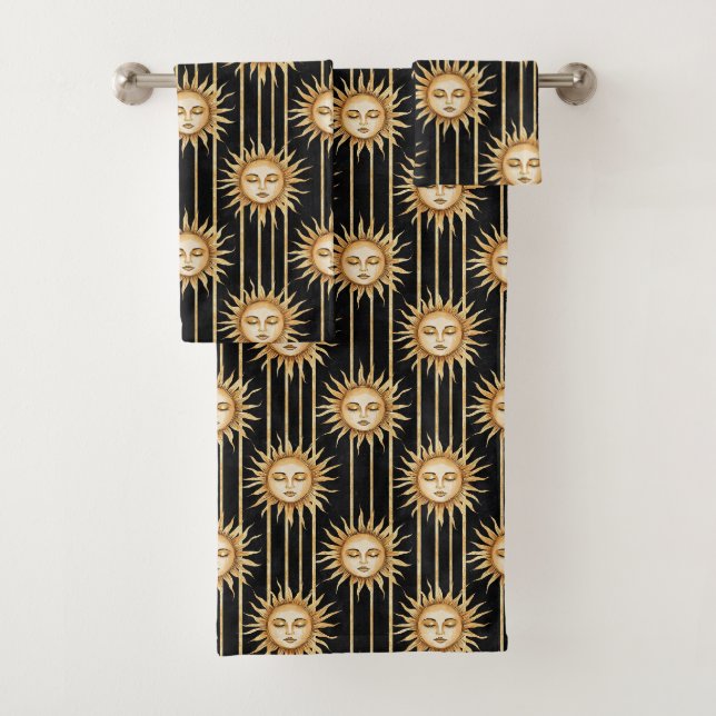 Black Gold Sun Eyelashes   Bath Towel Set (Insitu)