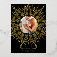 Black & Gold sunburst frame art deco photo