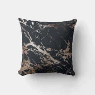 Black/Gold/ Swirl Reversible Pillow