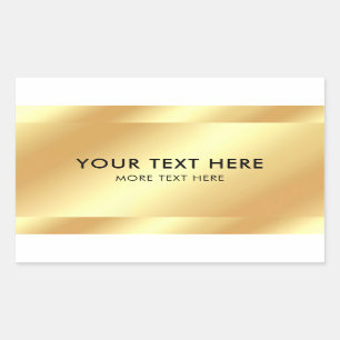 Black & Gold Template Elegant Modern Customizable Rectangular Sticker