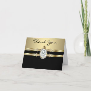 Black Gold Thank You Cards