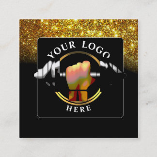Black Gold Trainer Social Media Business Card