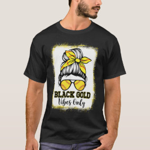 Black Gold Vibes Only Softll Shirt Women Leopard S