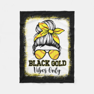 Black Gold Vibes Only Softll Shirt Women Leopard S Fleece Blanket