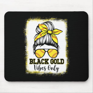 Black Gold Vibes Only Softll Shirt Women Leopard S Mouse Pad