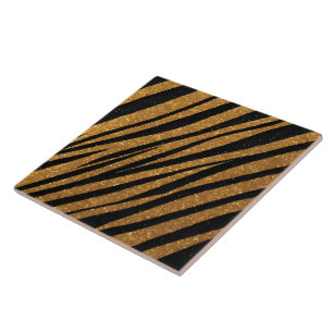Black Gold Vintage Art Deco Modern Collection Ceramic Tile