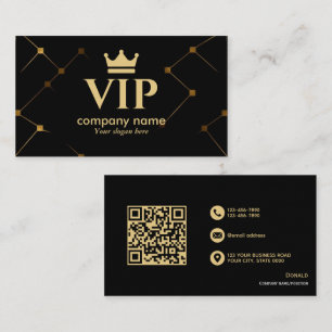 Black & Gold VIP–Fully Customizable & Professional Business Card