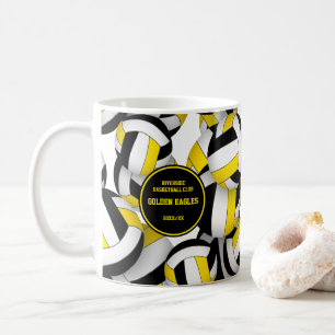 black gold volleyball coach thank you his hers coffee mug