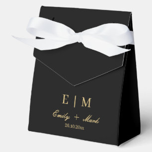 Black Gold Wedding Favour Box Luxury Custom