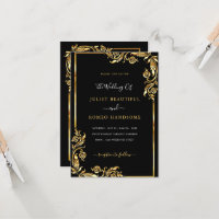 Black Gold Wedding Invitation Example Your Design