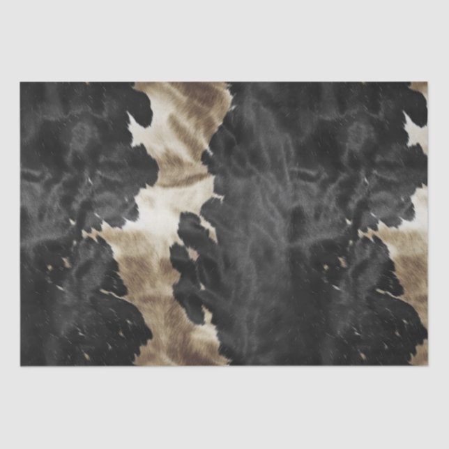Black Gold Western Cowhide Tissue Paper (Front)
