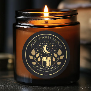 Black & Gold Witchy Apothecary Candle Labels