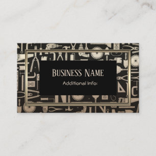 Black & Gold Workshop Tools Business Card 3