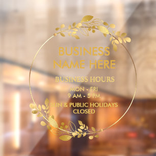 Black Gold Wreath Business Store Opening Hours