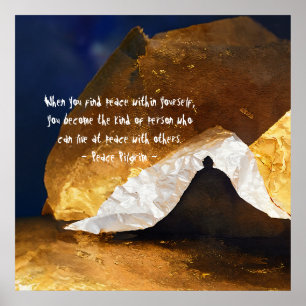 Black Gold Yoga Meditation Instructor Reiki Master Poster