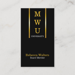 Black & Golden Banner Business Card