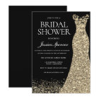 Black Golden Dress Gown Bridal Shower