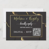 Black & Golden 💡 Modern Abstract Inky Oil