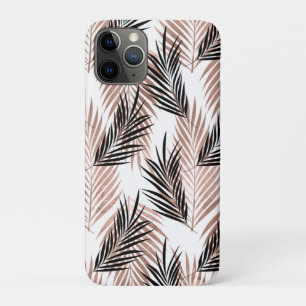 Black Golden Palm Leaf Tropical Tree Hawaiian iPhone 11 Pro Case