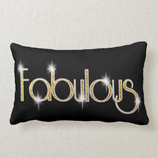 Black Golden Shine Fabulous Lumbar Pillow