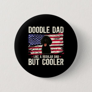 Black Goldendoodle Dad Definition Black Doodle 6 Cm Round Badge