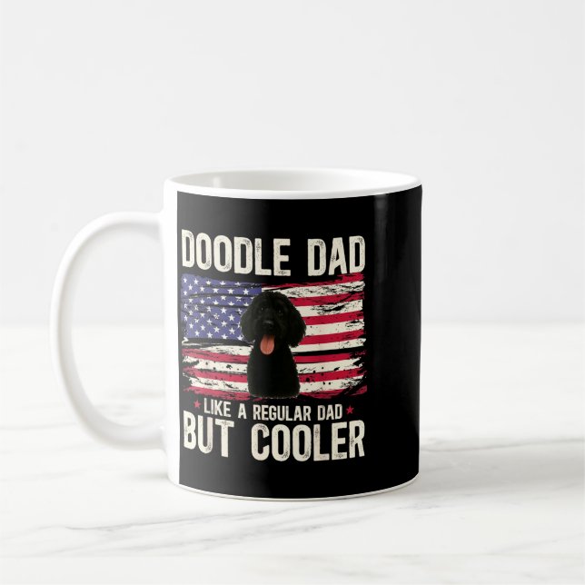 Black Goldendoodle Dad Definition Black Doodle Coffee Mug (Left)